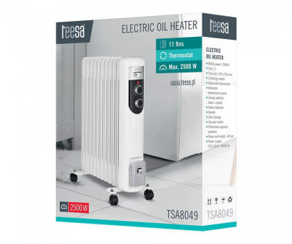 Grzejnik Teesa Grzejnik olejowy 2500W 11 żeberek